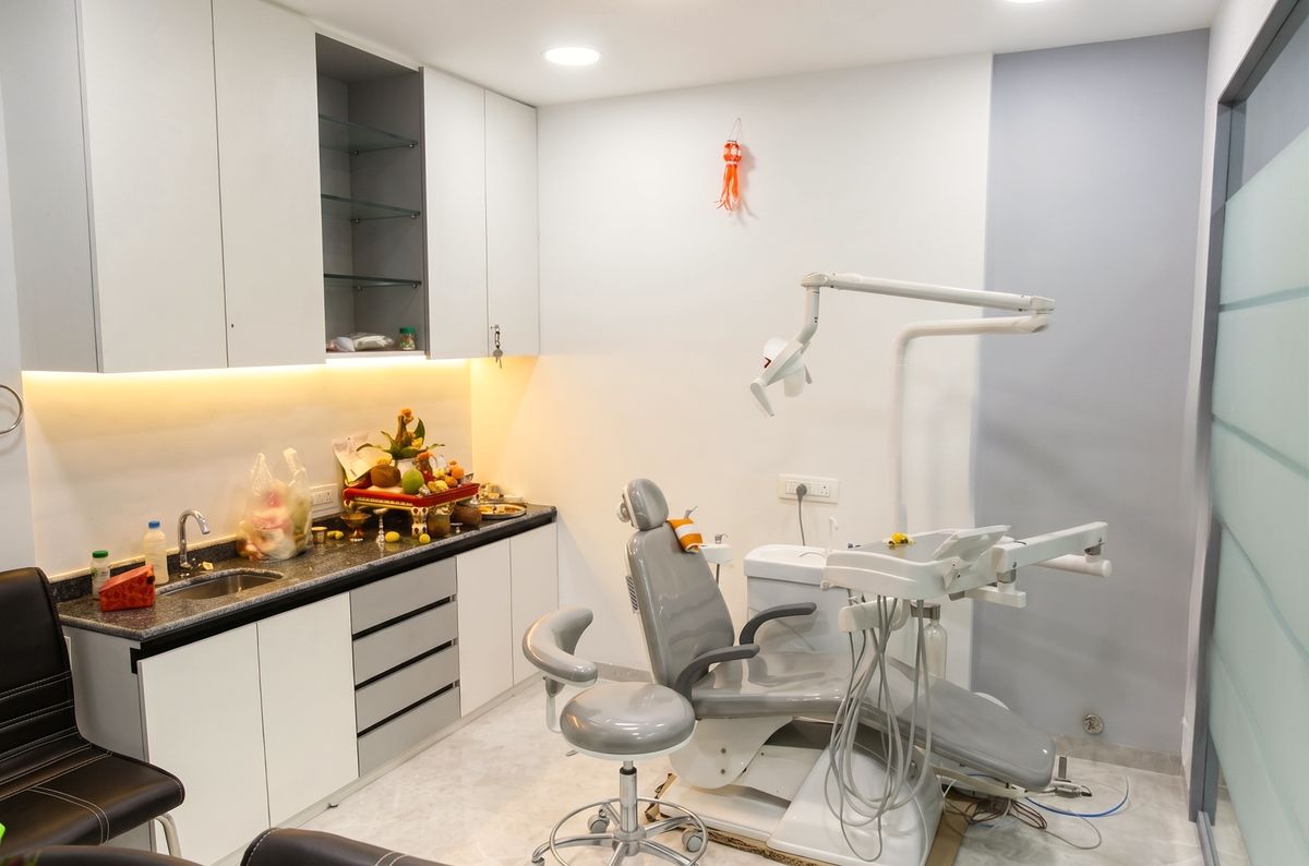 Dental chair and equipment in the operatory at Crown Dental Care
